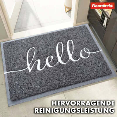 Fußmatte Sauberlaufmatte Schmutzfangmatte Hello Welcome ohne Text 2 Farben