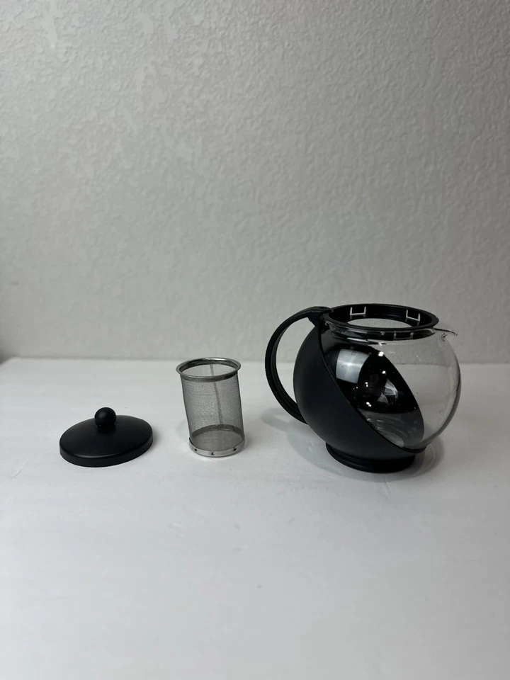 Norpo Eclipse 25 oz. Infusor de tetera de vidrio templado con cesta de acero inoxidable Foto 4 de 4