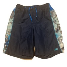 Nike Men's Mesh Lined Drawstring Swim Trunks Navy Size M Medium