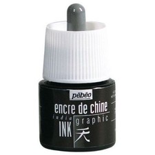 Pebeo Black India Ink Indian Art Drawing Calligraphy - 45ml - 250ml - Litre