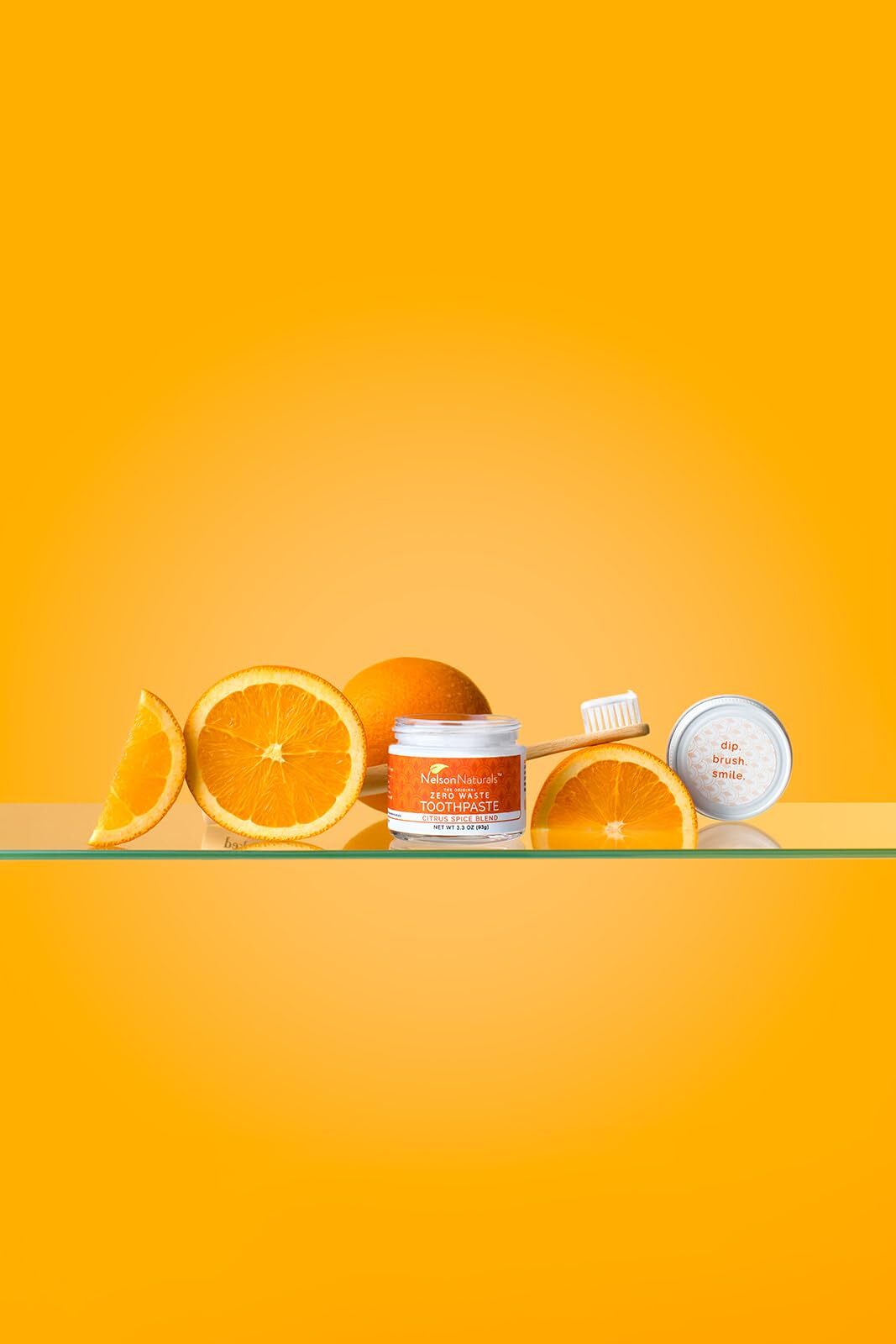 Fluoride Free Tooth Cleaning Agent in Glass Jar Vegan and Cruelty Free 2 Oz