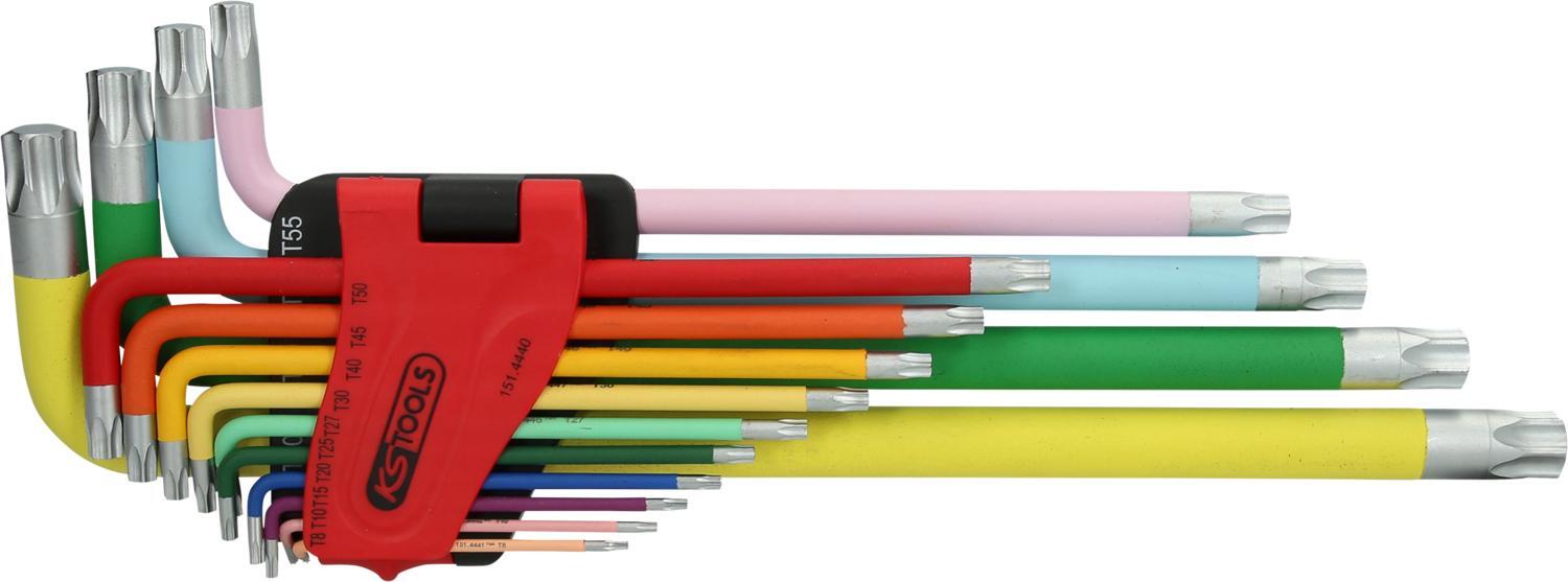 KS TOOLS Torx-Winkelstiftschlüssel-Satz, удлиненный, 14-tlg