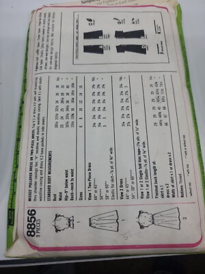 8856 Vintage Simplicity Sewing Pattern Misses Dress Size 12 | eBay