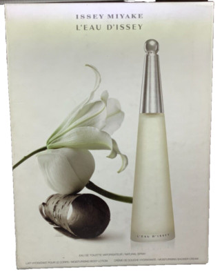 Issey Miyake L'Eau d'Issey EDT, Shower Cream & Body Lotion Gift Set  DAMAGED BOX