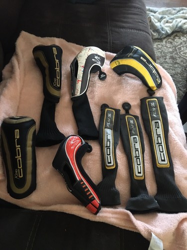 8 Lot King Cobra Baffles Tws Fly-z Amp Cell Golf Club Head Cover Sock Black Gold