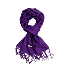 Women Scarf Dark Purple Solid Plain Long Warm Soft for Winter Fashion 72"x12"