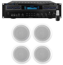 Technical Pro RX113 Home Theater Amplifier Receiver 4 6.5" Ceiling Speakers