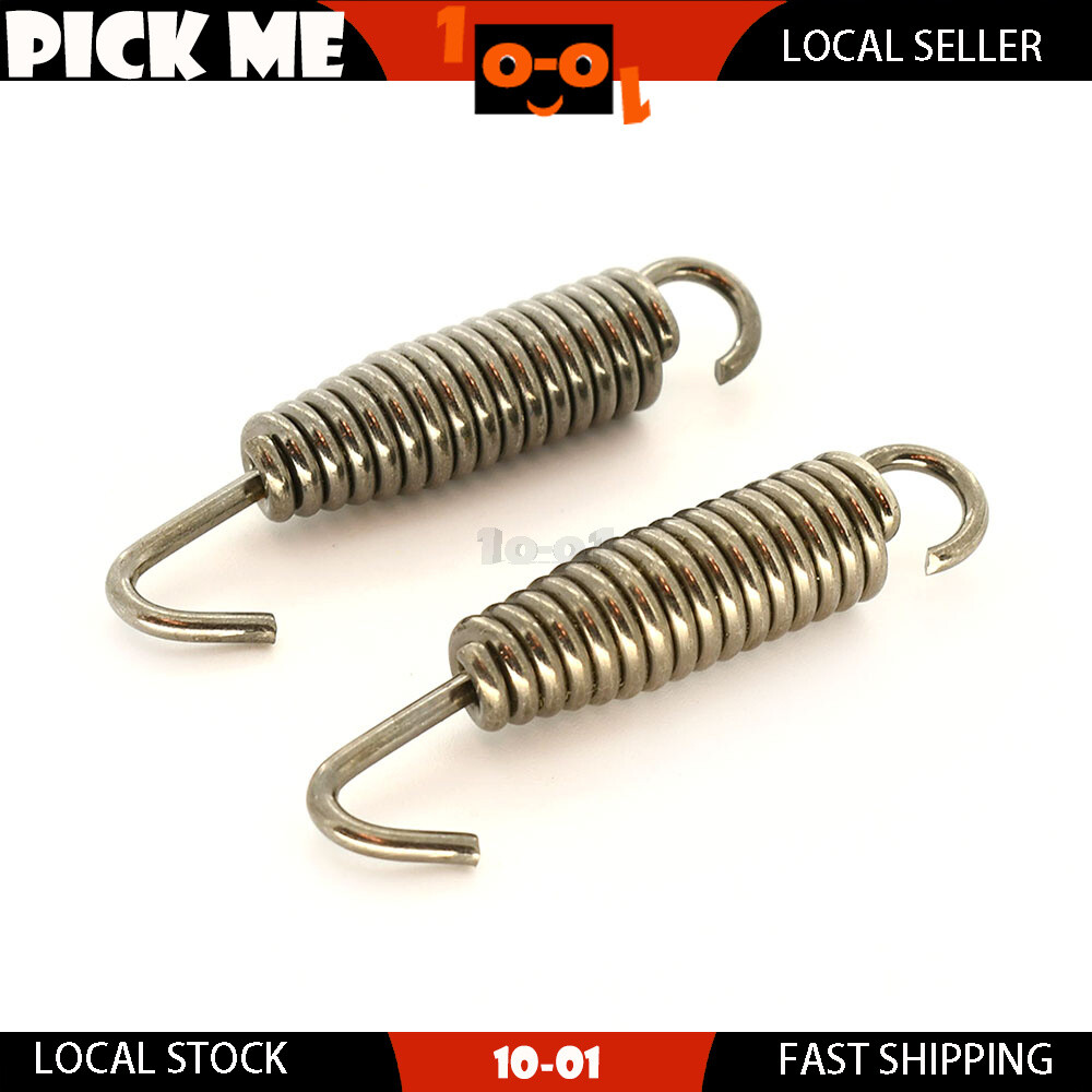 2Pcs Exhaust Spring Pipe Muffler 57mm For Kawasaki KX125 1990-2005
