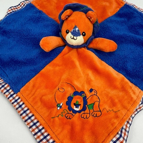 Mary Meyer Baby Blue Orange Lion 12" Lovey Security Blanket Teether Toys Plush - Picture 2 of 6