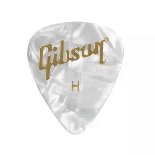GIBSON Pearloid White Pick Pack - Heavy - 12pc