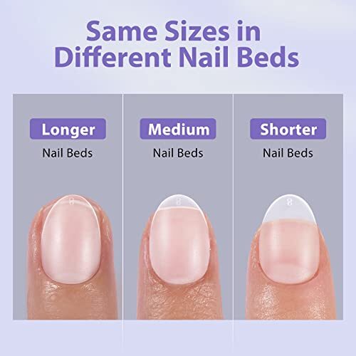 Extra Short Almond Nail Tips - Gel Nail Tips Natural X-COAT Tips with Tip - Afbeelding 4 van 7