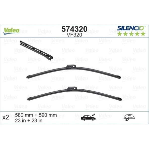 Valeo Wischblatt Scheibenwischer Vorne Passend FüR Audi A8 4E 4E2 4E8-image