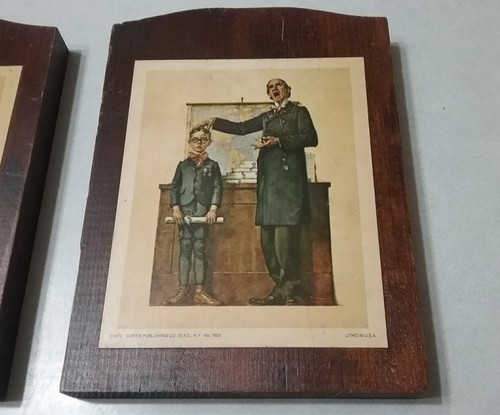 Vintage Norman Rockwell 1972 Litho Curtis and Donald Pub. Co. (No. 7653 & 7654) - Picture 3 of 3