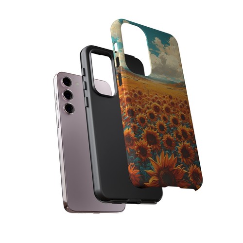 Phone Case for iPhone, Pixel, Galaxy - Sunflower Field Floral Sky Flower Cover - Picture 130 of 191