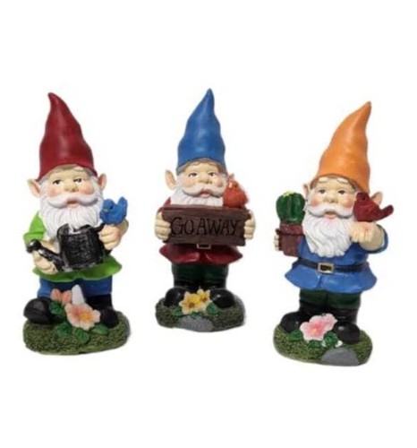 Trío caprichoso conjunto de 3 estatuas de gnomos de jardín adorable decoración exterior - Imagen 5 de 10