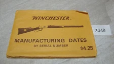 Vintage Winchester Firearms Gunsmith Manufacturing Dates Reference Card Set Gun