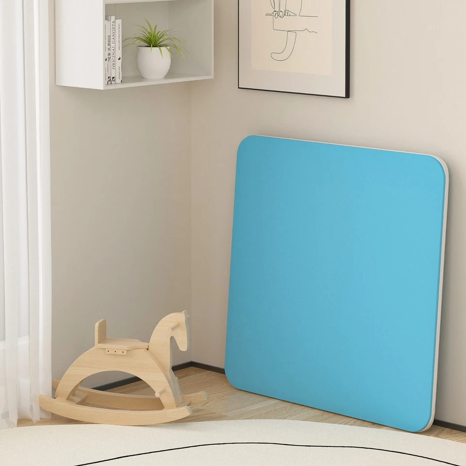 Mesa de Tarjetas Plegable para Niños 24"" Portátil con Cojín Suave Acolchado PU Salón Oficina Foto 4 de 4