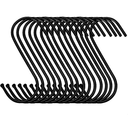 EVOB ~NEW~ 30 Pack Black STEEL S Hooks Hanging Hooks Heavy Duty, Kitchen, Closet