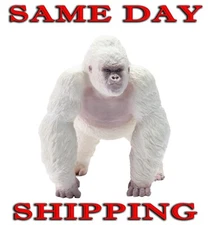 Albino Gorilla 11.8" Largest Size King Kong White Ape Toy Action Figure Rampage