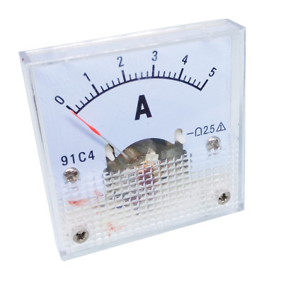 NJ STOCK  DC 0 ~ 5A Analog AMP Current Pointer Needle Panel Meter Ammeter 91C4