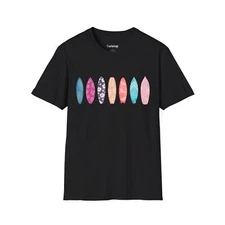 Surfboard Spectrum T-Shirt: Vibrant and Colorful Surfing Tee