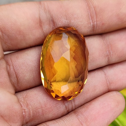 Natural 60.05 Ct Oval Cut Certified Yellow Brazilian Citrine Loose Gemstone - Picture 5 of 5
