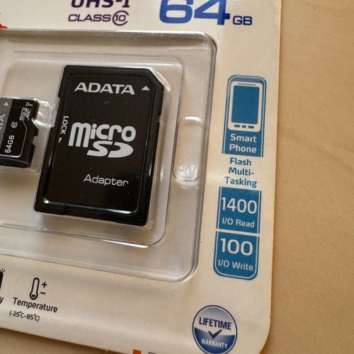 ADATA Premier 64GB microSDHC microSDXC UHS-I U1 Class 10 C10 Switch Memory Card - Picture 4 of 6