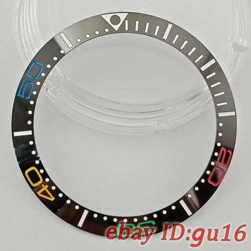 38mm negro blanco azul verde oro bisel inserto de cerámica ajuste reloj automático 40mm - Imagen 41 de 139