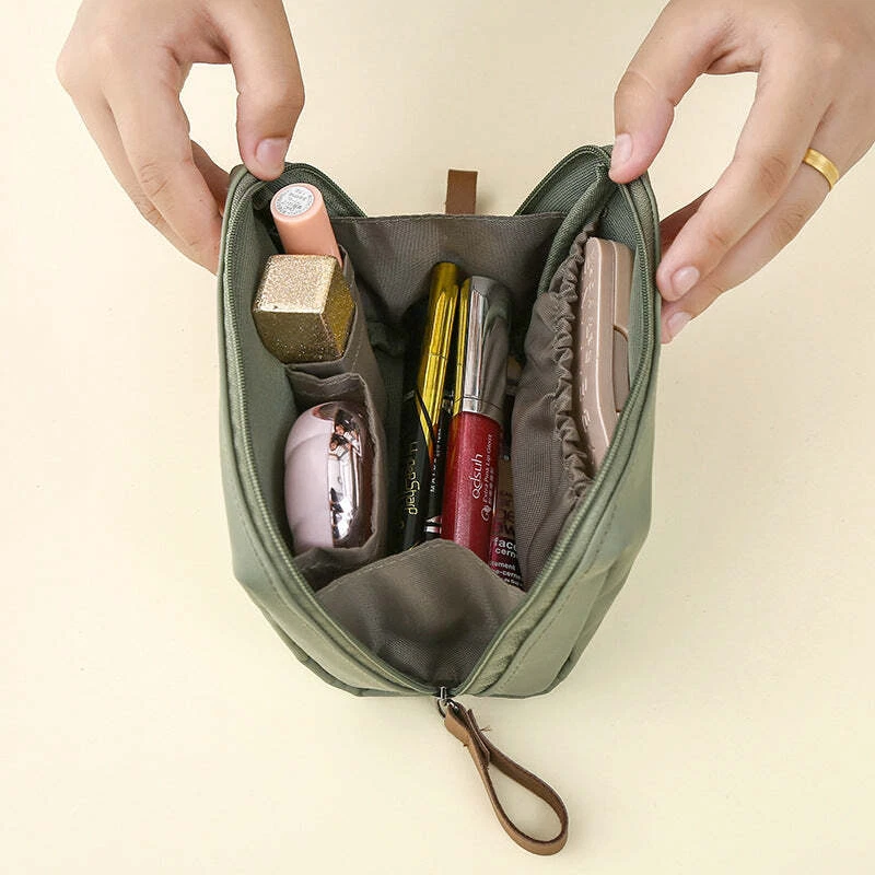 Leather Cosmetic Mini Bag, Small Cosmetic Bag