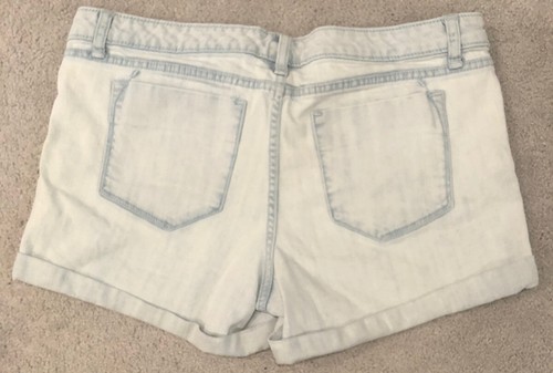 Womens Mossimo Premium Denim Light Blue Cuffed Jean Shorts Size 12 - Picture 3 of 3