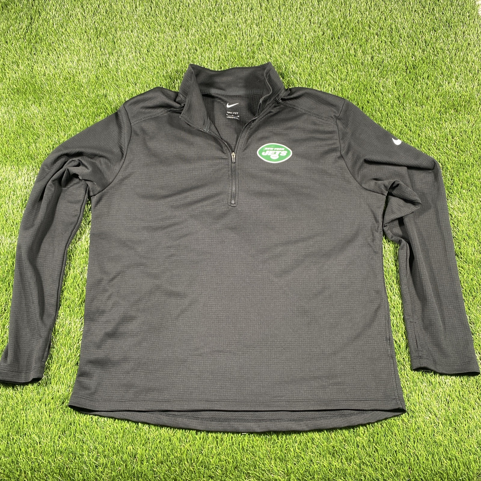 SACAI X NIKE New York Jets Nike Dri Fit Giacca Uomo Xl 1 4 Zip Felpa Nero