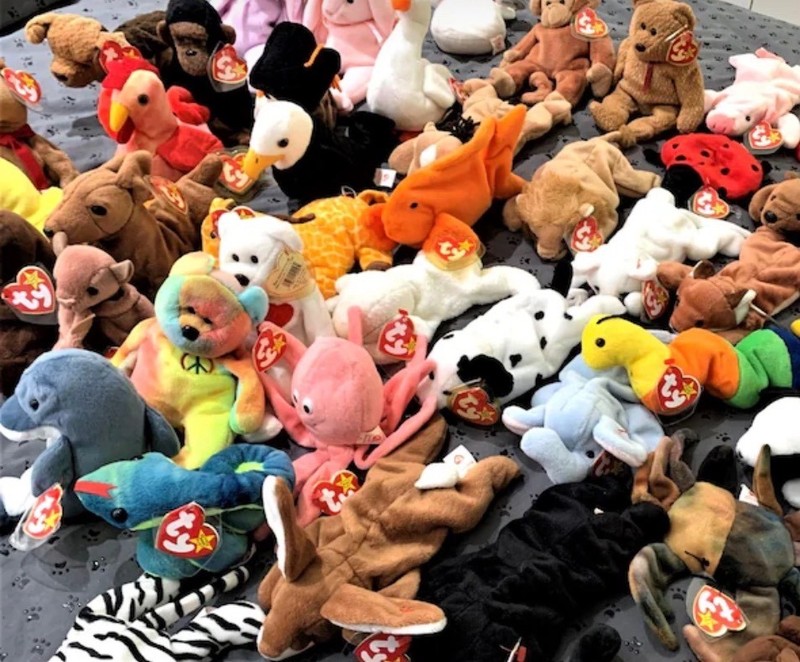 Ty Beanie Babies most with tags on them!  At least 50 beanies if not more!