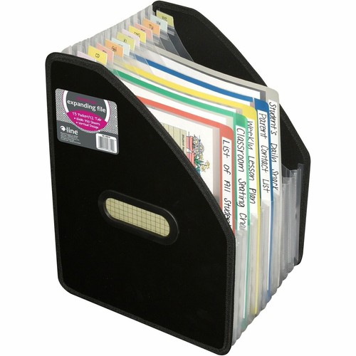 C-line 13-pocket Vertical Expanding File, Letter Size, Black, 1/ea, 58810 - - Picture 2 of 6