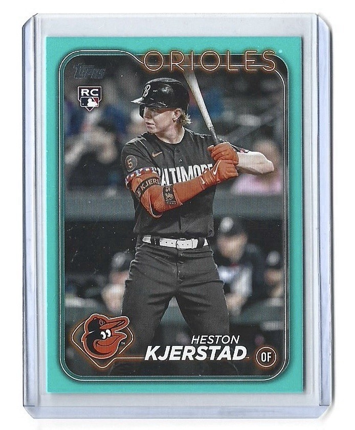 2024 Topps Series 2 Heston Kjerstad RC Fanatics Aqua Parallel RC #394 Orioles