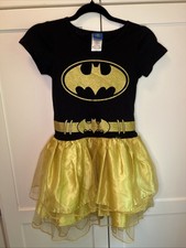 Girl s Batgirl Halloween DC Comics Black Gold Dress Costume Size 10/12