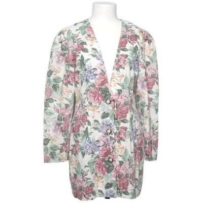 David Benjamin, Blazer, Größe: 40, Weiß/Mehrfarbig, Polyester/Viskose #IAx