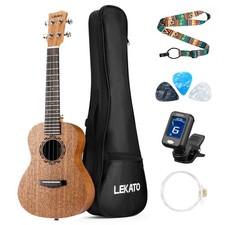 Concert Ukulele for Beginners, 23 Inch Mahogany Ukelele Bundle with Gig Bag P...