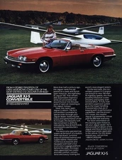 1987 Jaguar XJS Convertible: Glider Planes Vintage Print Ad