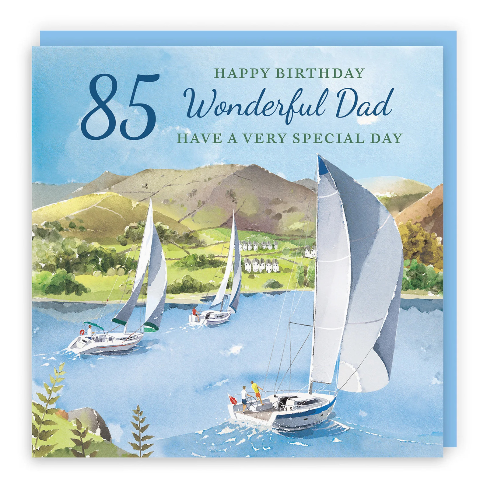 85th Dad Birthday Card Sailing Boats Milo's Gallery