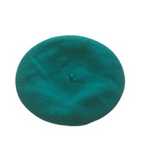Vintage Beret Basque Wool Beret Hat Made In Czechoslovakia Green Womens One Size