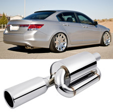 Sport Twin Loop Exhaust Muffler Tips 2.5 Inlet 4.0 Out For Honda Accord Sedan