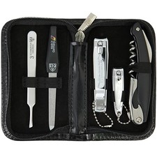 - brand quality 5 piece manicure pedicure grooming kit set for professional