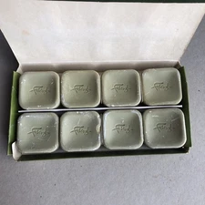 Vintage Faberge Aphrodisia Scent Set 8 Green Guest Soaps In Original Box