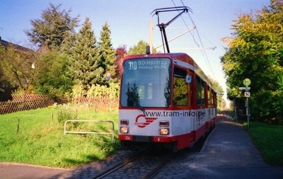 Foto-Abzug Photo Tram Witten BOGESTRA Deutschland M6C #334 Am Steinberg '94