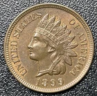 1899 Indian Head Cent Penny 1c Nice Uncirculated Coin 4 Diamonds Lusterous