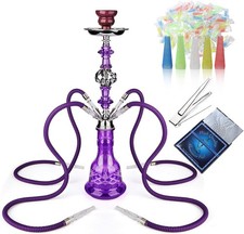 Hookah Set With Everything 4 Hose - 22" Premium Hookah Shisha set with Glass  
