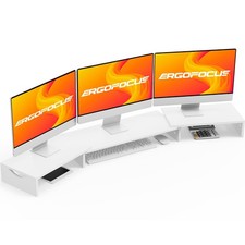 Triple Monitor Stand Riser, Extra Long Monitor Lift for 3 Monitors, Dual Moni...