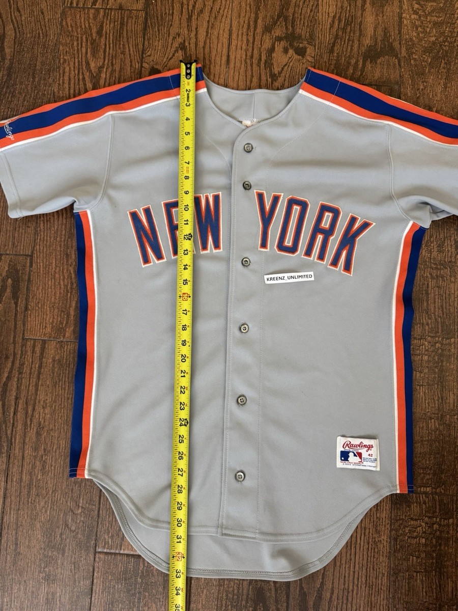 Rare Authentic Rawlings New York Mets Road Jersey w Racing Stripe