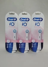 3 Oral-B iO Gentle Care Replacement Brush Heads, 2 Brushes each Free Shipping 