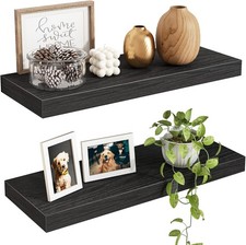 Floating Shelves for Wall, 15.7" Wood Wall Mounted Shelves for Living Room